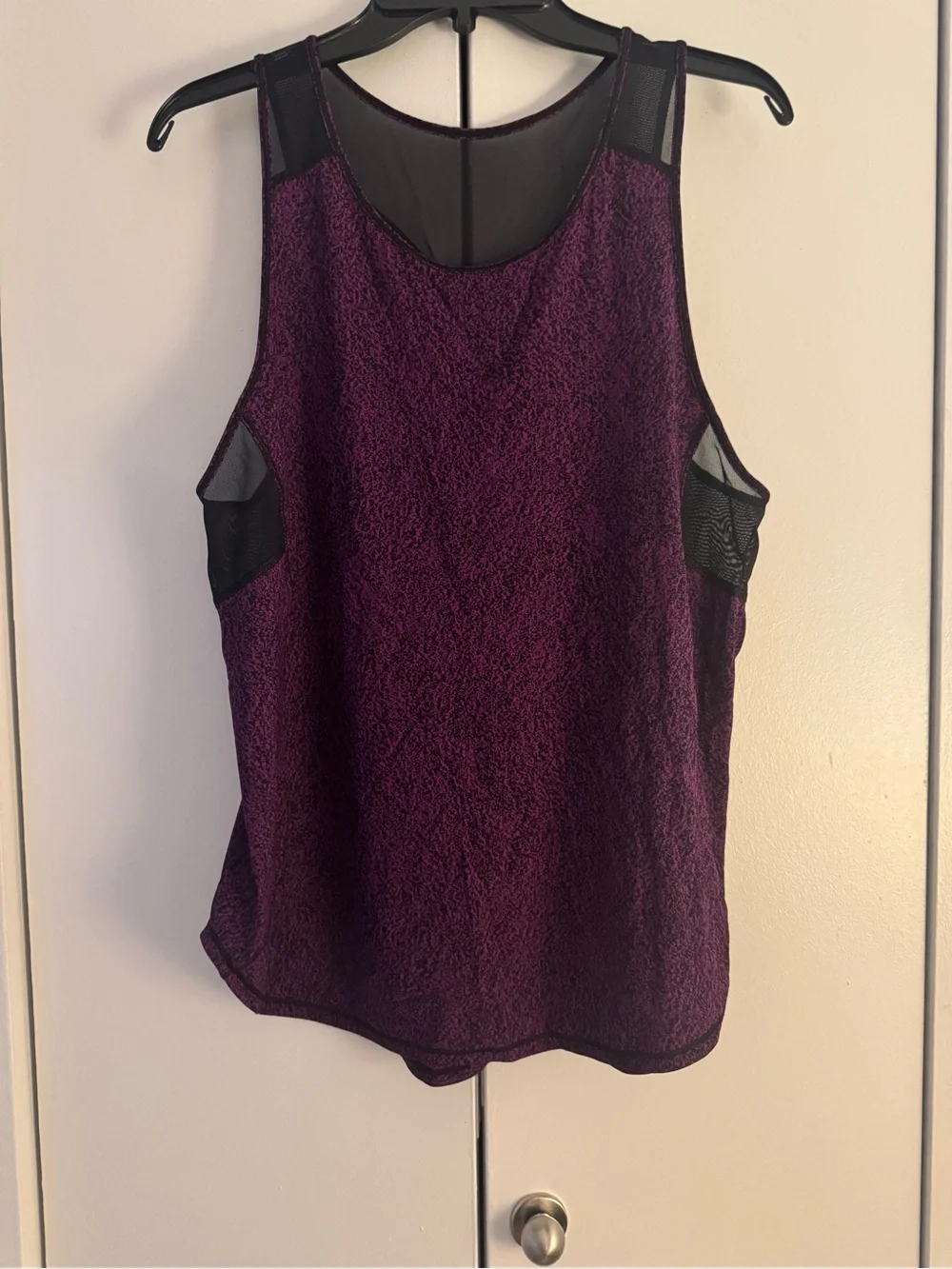 lululemon athletica Deep Purple Mesh-Detail Tank Top